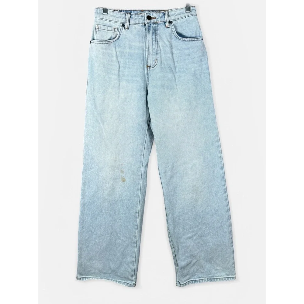 Billabong Jeans Womens 27 Blue Light‎ Wash High Rise Relaxed Straight Denim
